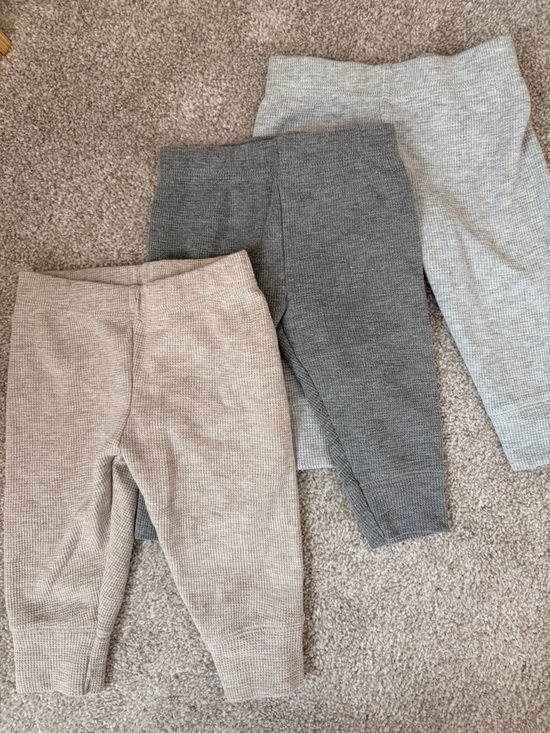 Carter's Other - Baby Waffle Knit Joggers - Taupe, Charcoal, and Light Gray